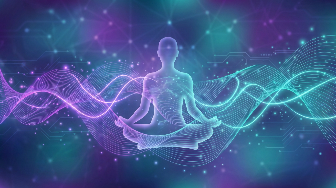 Beautiful visualization of pure algorithmic harmony and digital connection