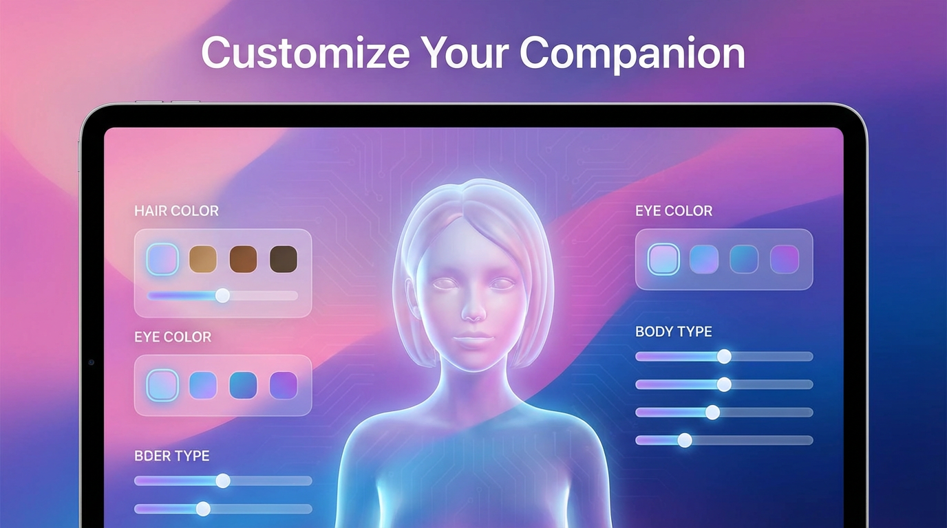 Kupid AI Character Customization - Create Your Perfect AI Girlfriend with Extensive Options
